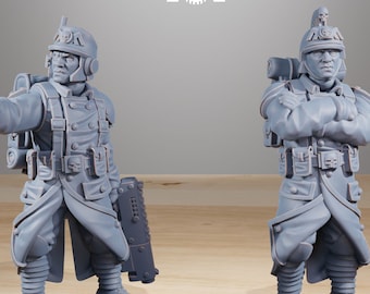 GrimGuard-infanteriesupplement + basis(en) 16K | 12K UHD-prints van StationForge | Loopgravenoorlog | Schurkeninfanterie | Tempeliers: leegtebewaker