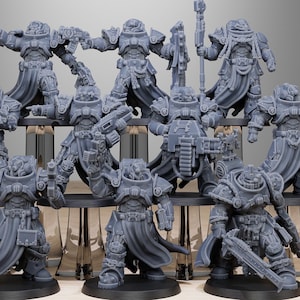 Socratis Militants (Set of 10) + Base(s) 16K | 12K UHD Prints by StationForge Miniatures | Imperium | Space Warriors | Marines