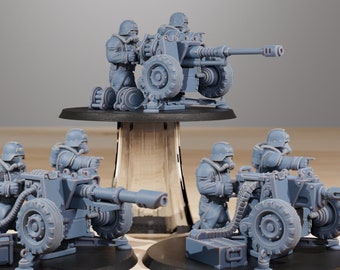 Kit torretta mitragliere GrimGuard + base/i Stampe UHD 16K / 12K di StationForge / Guerra di trincea / Fanteria ribelle / Templare della Guardia del Vuoto