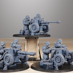 GrimGuard Gunner Turret Kit + Base(s) 16K | 24K UHD by StationForge Miniatures - Grimdark | Astra Militarum | Imperium | Death Korp