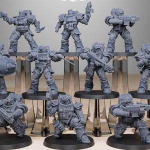 Socratis leichte Verstärkung (10er Set) + Basis(n) 16K | 12K UHD Drucke von StationForge Miniatures | Imperium | Raum Krieger | Marineinfanteri