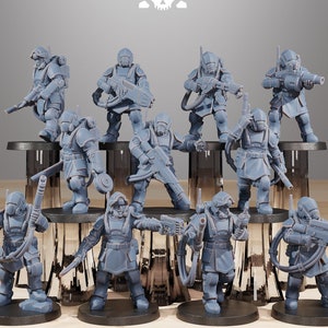 RoyalGuard Commandos (Set of 11) 14K | 16K UHD Print by StationForge Miniatures | Grimdark Sci-Fi | Astra | Militarum | Imperial | Guardsmen