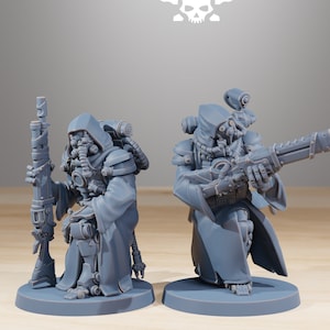 Scavenger Hunters: Jackals (Set of 2) + Base(s) by Station Forge - Mechanicus | Mars Tech Priests | Machine Cult | Grimdark Future
