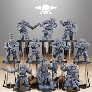 Socrates Legion Doom Reapers (10 Models) + Base(s) by StationForge | 8K Print | Space Warriors | Chaos | Imperial Navy | Grimdark Future |