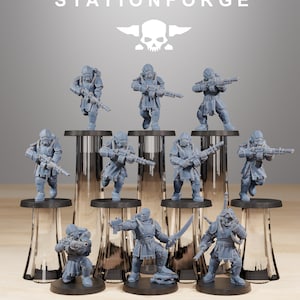 RoyalGuard Infantry Builders Kit (Set of 10) | High Detail 8K Resolution 3D Print | Grimdark Future Fantasy | by StationForge