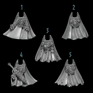 Primal Beasts [Cloaks & Capes] Elite Upgrade Kit (Set of 5) - | Kitbash | Upgrade | Proxy | Space Wolves | Grey Knights | Norse Vikings |