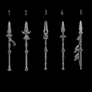 Primal Beasts Wolves [Savage Spears] Elite Upgrade Kit (Set of 5) - | Kitbash | Proxy | Wolf Guard | Trench Knights | Norse Vikings |