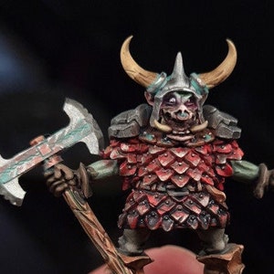 Pig Faced Orc Warlord by Warp Miniatures - | Grimdark Fantasy | Tabletop Skirmish Wargames | DnD | Pathfinder | One Page Rules | Old School