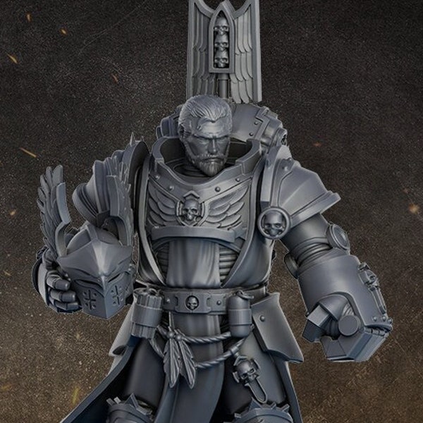 Black Gryphons Sir Lancelot by DakkaDakka Miniatures - 8K Resin Print| Grimdark Future | Space Warriors | Knight Fighters | Sci-Fi Wargame
