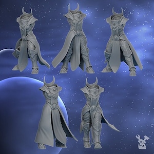 Silver Guards Bodies (Set of 5) by DakkaDakka Miniatures - Grimdark Future | Sororitas | Silence | Angels | Gothic | Adepta | Kitbash