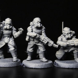 GrimGuard Grenadiers (Set of 5) 14K | 16K UHD Print by StationForge Miniatures | Grimdark Sci-Fi | Astra | Militarum | Imperial | Guardsmen