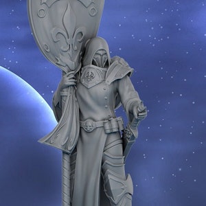 Standard Bearer of the St. Moon (Set of 1) by DakkaDakka Miniatures - Grimdark Future | Sororitas | Sisters of Battle | Gothic | Adepta