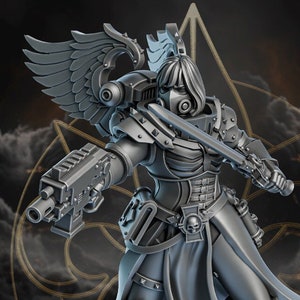 Retribution Angel Warrior 12K | 16K UHD by DakkaDakka Miniatures - Order of Repentance | Grimdark | Sororitas | Sisters | Adepta | Imperium