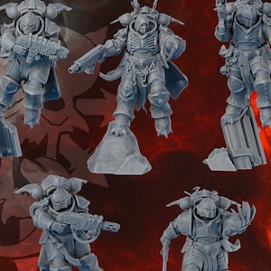 Indivisible Legion Dismembers Squad by DakkaDakka Miniatures - | Grimdark Future | Space Sci-Fi Knights | Heretic Cultists | Chaos