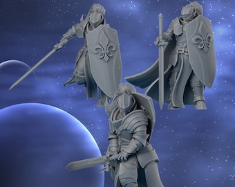 Knights of the Crescent Moon (Set of 3) by DakDak Miniatures - Grimdark Future | Upgrade | Sisters | Nuns | Silence | Heralds | Gothic |