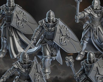 Schwestern der Erlösung (5er Set) 12K | 16K UHD von DakDak Miniatures - Order of Repentance | Grimmdunkel | Templer |