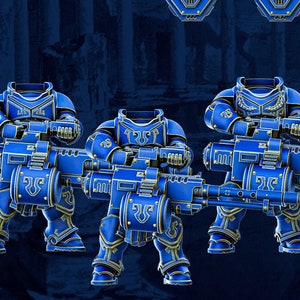 Legio Prima Victrix - Princeps Heavy Weapons Squad (Set of 3) by DakkaDakka Miniatures - Grimdark | Sci-fi Future | Ultra | Space | Marine