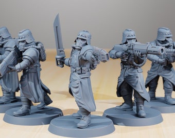GrimGuard-förångare (5-pack) + bas(er) 16K | 12K UHD-utskrifter från StationForge | Skyttegravskrigföring | Rogue Infantry | Void Guard Templar