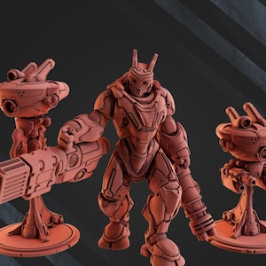 Black Sun Covenant Shock Leader (3 Models) by DakkaDakka Miniatures - | 8K 3D Print | Grimdark Future | Space Warriors | Knight Fighters |