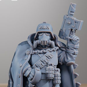 GrimGuard Sergeant von StationForge Miniatures - | Imperium | Menschheit | Kapitän | Kommandant | Führer | Grimmdark Zukunft | Tabletop Kriegsspiele