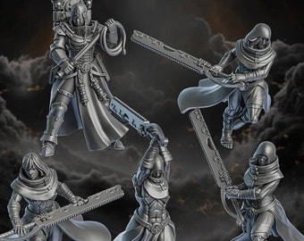 Redeemers Sisters Squad (5er-Set) 12K | 16K UHD von DakDak Miniatures - Order of Repentance | Grimmdunkel | Templer |