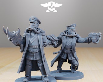 GrimGuard Officer Enforcer (Set of 1) + Base(s) 16K | 12K UHD Prints by StationForge | Trench Warfare | Rogue Infantry | Void Guard Templar