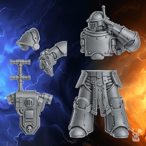 Princeps Rad Man 14K | 16K UHD Print by DakkaDakka Miniatures - Grimdark | Sci-fi | Marines | Dark Angels | Black Templars