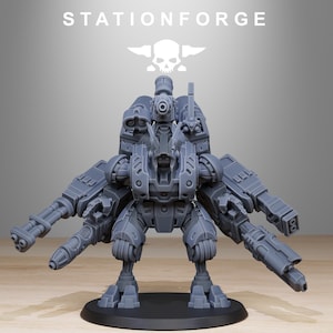 Tarrion Strike Mechs Mk1 + Base(s) 16K | 12K UHD Prints by StationForge Miniatures | Tau | Xenos | Greater Good |  Battlesuits | Gundam