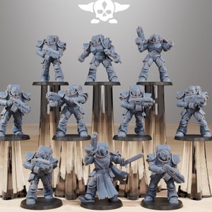 Socrates Legion Infantry (10 Models) + Base(s) by StationForge | 8K Print | Space Warriors | Scifi Monks | Imperial Navy | Grimdark Future |