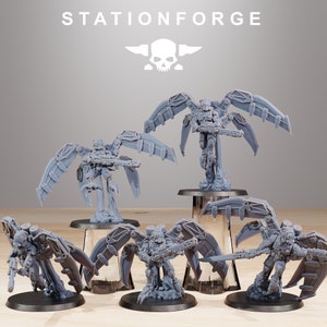 Scavenger Strikers #2 (Set of 5) + Base(s) by Station Forge - Mechanicus | Waste Nomads | Mars Tech Priests | Machine Cult | Grimdark Future