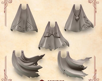 Crimson Lords-mantels (set van 5) 16K | 24K UHD van Greytide Studios-conversiebits |  Herauten | Ruimteridders | Grimdark-tafelblad