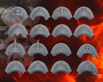 Indivisible Legion Axelskyddskit (16 delar) av DakDak Miniatures | Uppgraderingsdelar | Kitbash | Axelskydd | Skydd | Armar