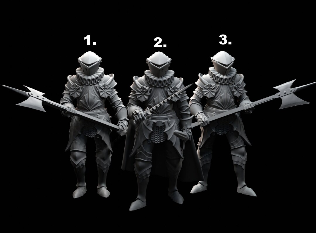 Bisque Knights Queens Guard Saint Decent Resin Miniature Etsy