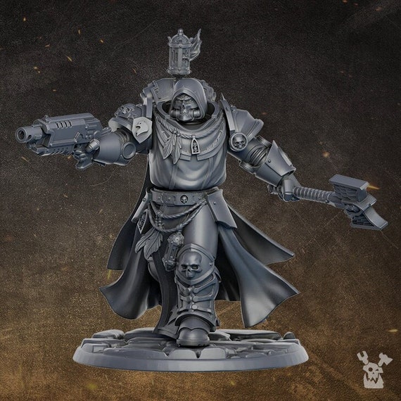 Black Gryphons Sir Gawein by DakDak Miniatures - 8K Resin Print| Grimdark Future | Space Warriors | Knight Fighters | Sci-Fi Wargame