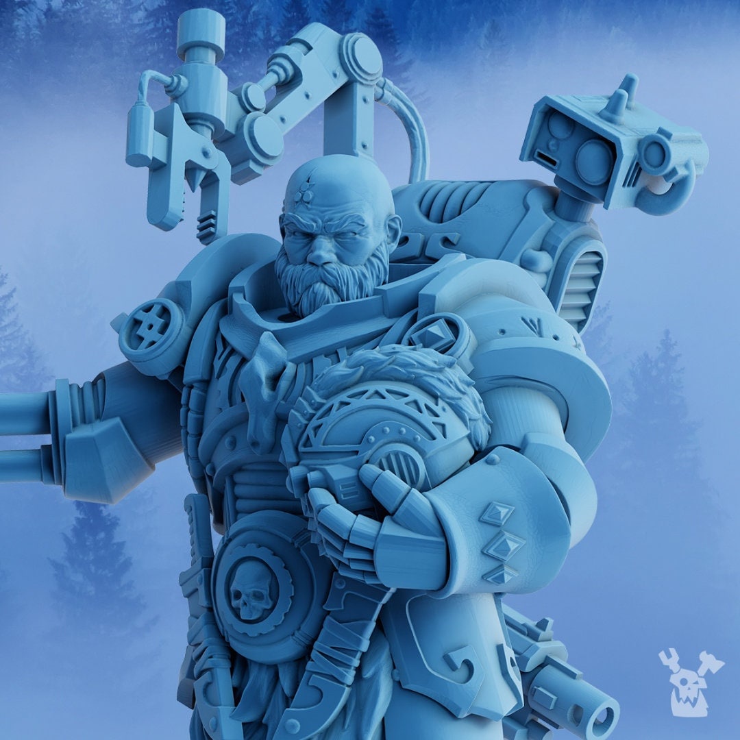 Stormbringer Dangran Ethereal - 12K/16K UHD - by DakkaDakka Miniatures - Grimdark | Space Vikings | Frost Wolves | Imperium | Fenris
