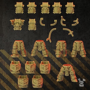 Kit de montagem de infantaria Full Metal Brotherhood (23 peças) da DakkaDakka Miniatures - | Peças de atualização | Kitbash | Pernas | Torsos | Techmarines |