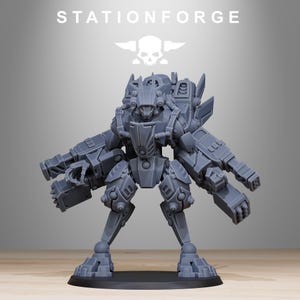 Tarrion Elder Mech Mk1 + Base(s) 16K | 12K UHD Prints by StationForge Miniatures | Tau | Xenos | Greater Good |  Battlesuits | Gundam