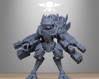 Tarrion Elder Mech Mk1 + Base(s) 16K | 12K UHD Prints by StationForge Miniatures |  | Xenos | Cult Aliens |  Battlesuits |