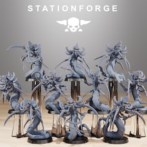 Xenarid Serpents + Base(s) by StationForge - Xenos | Alien | Prime | Gaunts | Hive Lord | Leviathan | Neurotyrant | Screamer