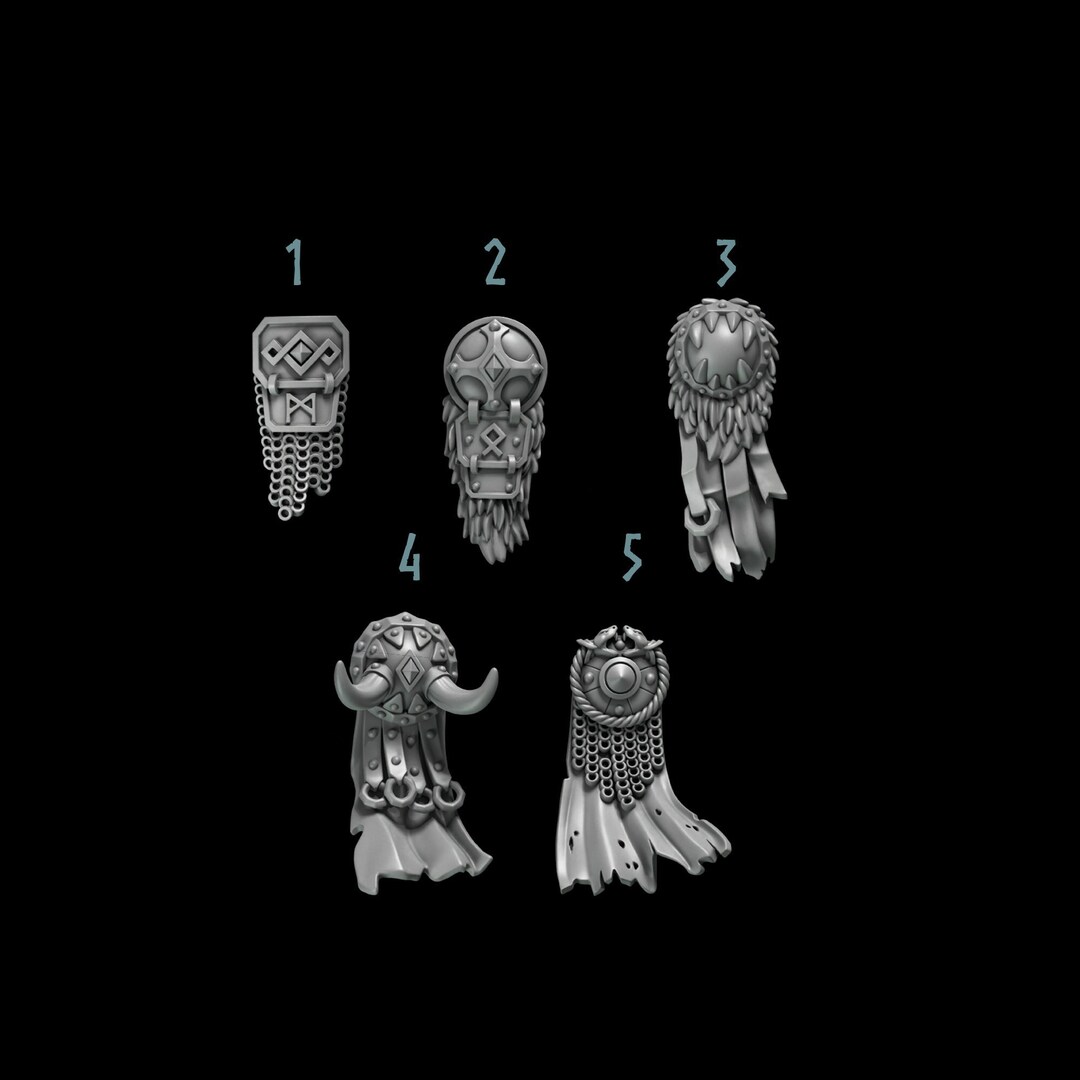 20 Pezzi Random Loincloths Per Miniature Aeternum Knights - Emerald Legion, Stampa 3d Artigianale