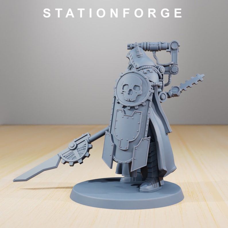 Legionario carroñero / Mars Tech Priest / Legion Lord Commander / Mech Humanoid Spearman / Impresión de resina de alto detalle de 8k por Station Forge imagen 2