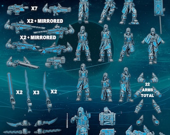 Scylla Cultists (Set of 11) + Base(s) by DakDak Miniatures - Grimdark | Sci-fi Future