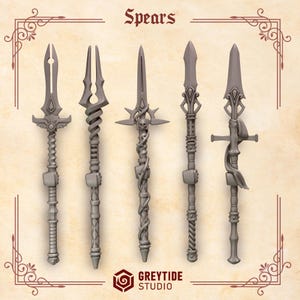 Crimson Lords Spears 16K | 24K UHD by Greytide Studios Conversion Bits | Blood | Angels | Marines | Grimdark Tabletop Wargaming
