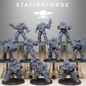 Socratis Light Reinforcements (Set of 10) 16K | 12K UHD by Station Forge Miniatures - Grimdark | Sci-fi | Kill Team | Hivestorm | Scouts