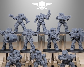 Socratis Light Reinforcements (Set of 10) 16K | 12K UHD by Station Forge Miniatures - Grimdark | Sci-fi