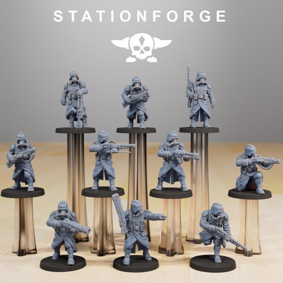 Grimguard Infantry Basic (set of 10) + Base(s) 16K | 12K UHD