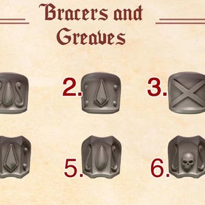 Crimson Lords Bracers (Set of 6) 16K | 24K UHD by Greytide Studios Conversion Bits | Blood | Angels | Marines | Grimdark Tabletop