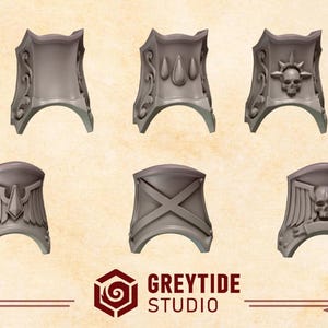 Crimson Lords Greaves (Set of 6) 16K | 24K UHD by Greytide Studios Conversion Bits | Blood | Angels | Marines | Grimdark Tabletop