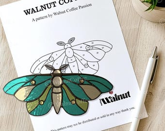 Luna Moth Stained Glass Pattern: DIY Home Decor (PDF)