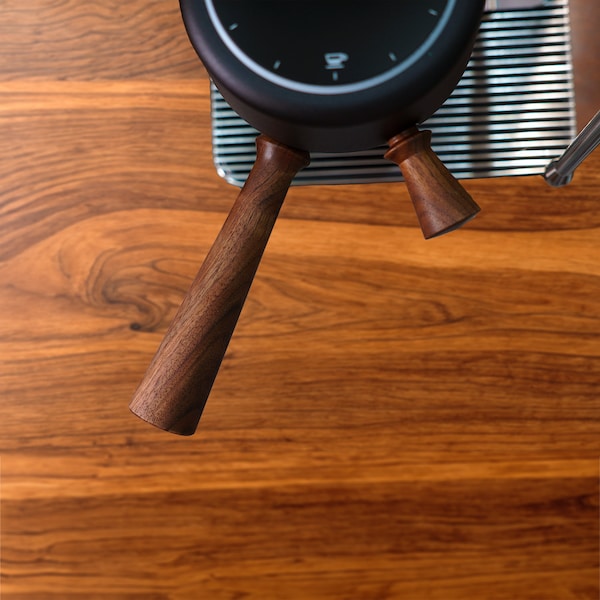 Decent Espresso DE1 Walnut|Oak Handles (Set of 2) | Group Head Handle & Portafilter Handle for Decent Espresso | M10 Threat